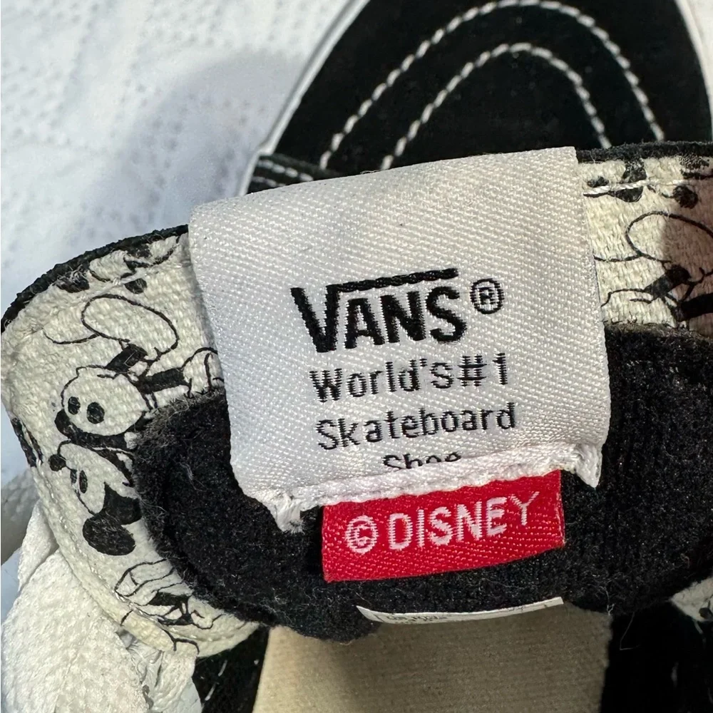 Vans Kids Mickey Mouse Disney Black Gray High-Top Sneakers Size 4 - Picture 8 of 13